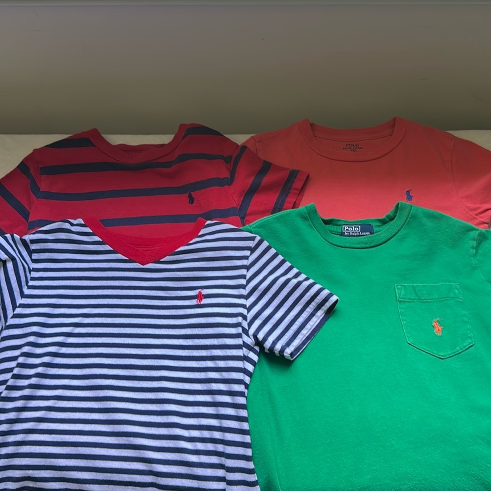 Lot of 4 Ralph Lauren boy tees size 5